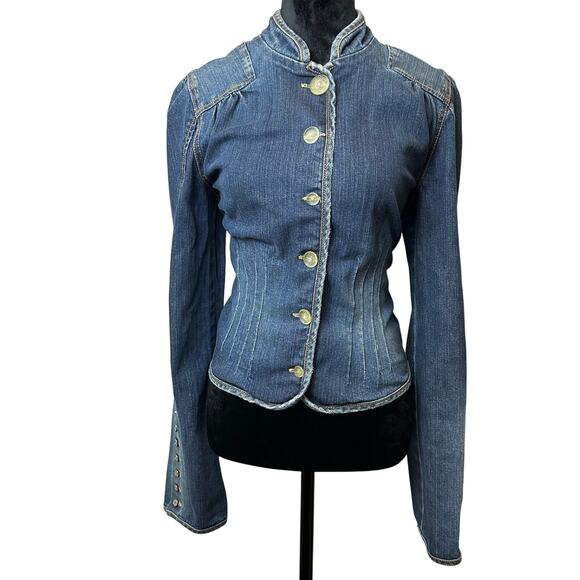 Levi’s Denim Jacket Blazer Women’s Large Bell Sleeve Vintage Y2K Boho Style - Picture 1 of 13